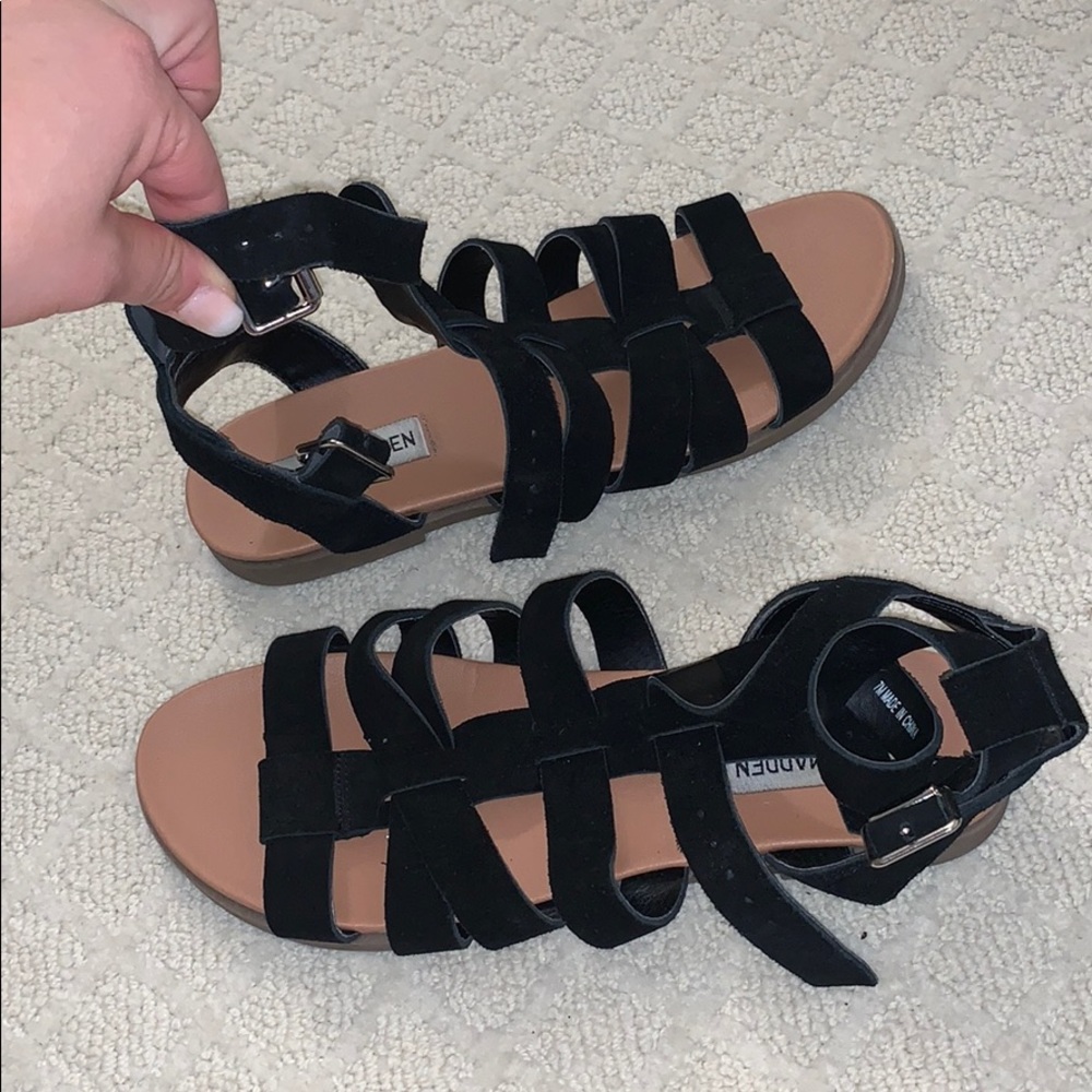 Steve Madden Black Sandals